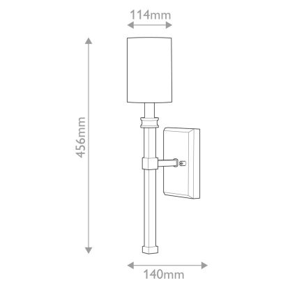 Hinkley - Væglampe MOORE 1xE14/40W/230V guld