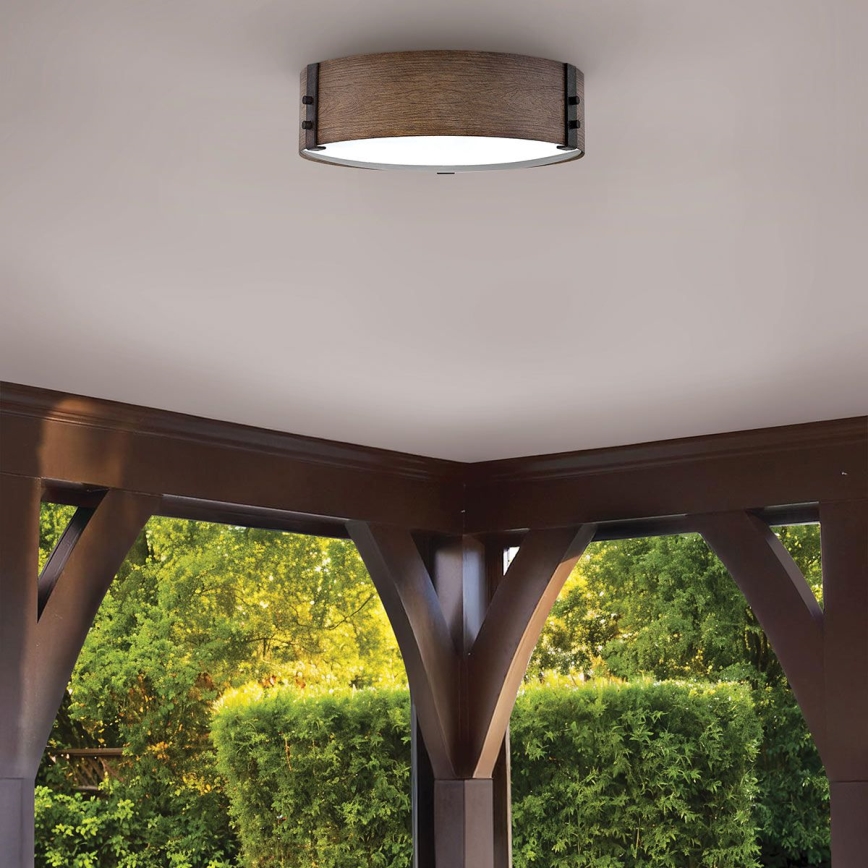 Hinkley - Loftlampe SAWYER 3xE14/40W/230V diameter 38 cm redwood/brun