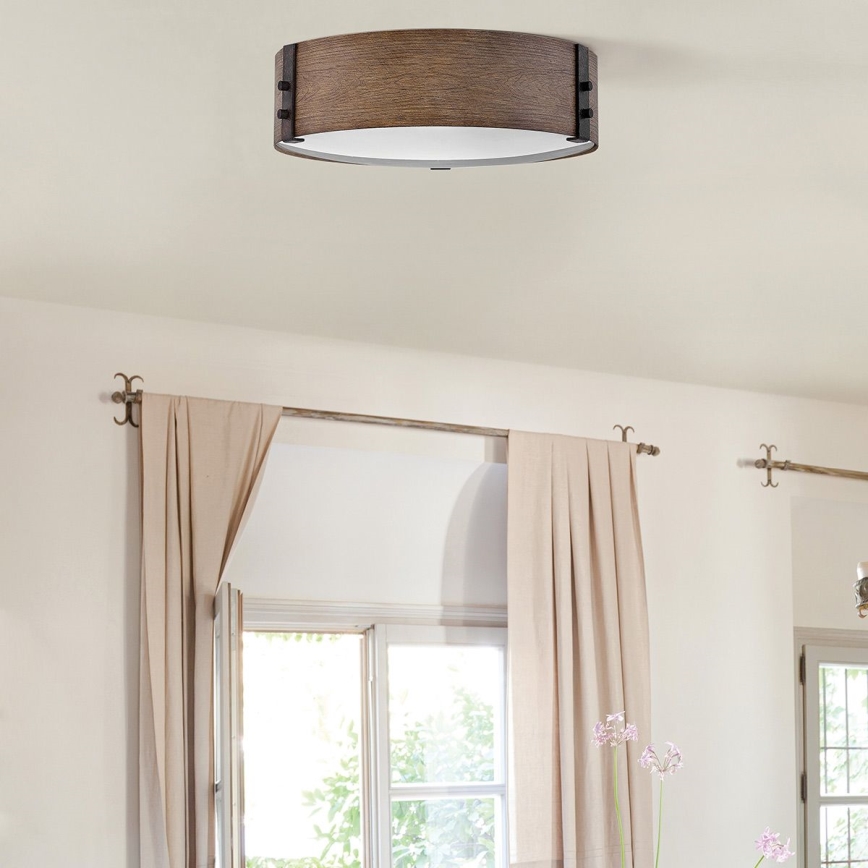 Hinkley - Loftlampe SAWYER 3xE14/40W/230V diameter 38 cm redwood/brun