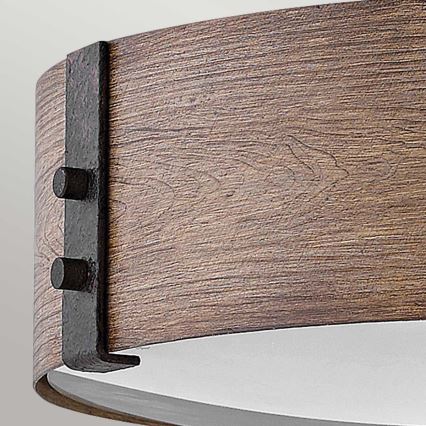 Hinkley - Loftlampe SAWYER 3xE14/40W/230V diameter 38 cm redwood/brun