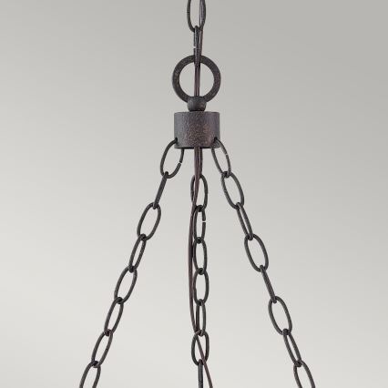 Hinkley - Kædeophængt lysekrone SAWYER 6xE14/40W/230V brun