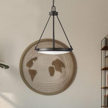 Hinkley - Kædeophængt lysekrone COLLIER 4xE14/40W/230V Ø 54,3 cm sort