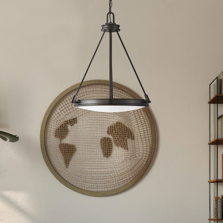 Hinkley - Kædeophængt lysekrone COLLIER 4xE14/40W/230V Ø 54,3 cm sort