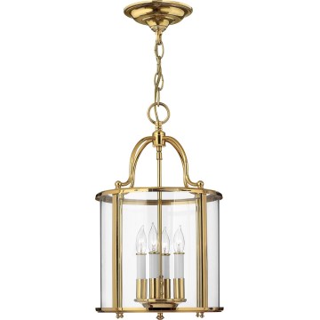 Hinkley - Kædeophængt lysekrone GENTRY 4xE14/60W/230V guld