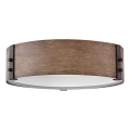 Hinkley - Loftlampe SAWYER 3xE14/40W/230V diameter 38 cm redwood/brun