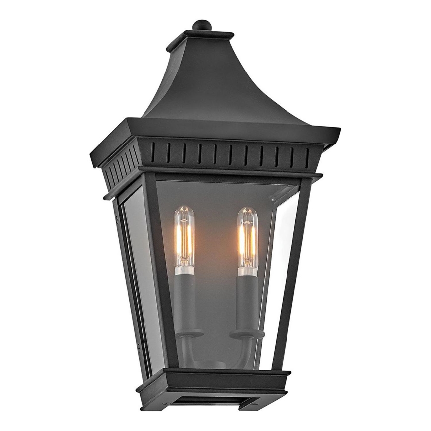Hinkley - Udendørs væglampe CHAPEL HILL 2xE14/40W/230V IP44 sort