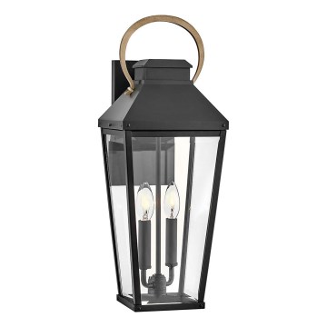 Hinkley - Udendørs væglampe DAWSON 2xE14/40W/230V IP44 sort