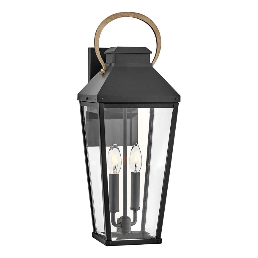 Hinkley - Udendørs væglampe DAWSON 2xE14/40W/230V IP44 sort