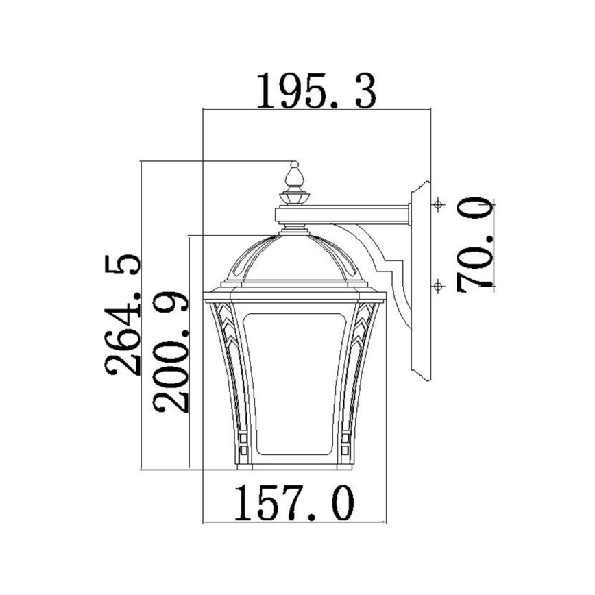 Hinkley - Udendørs væglampe WABASH 1xE27/60W/230V IP44 brun