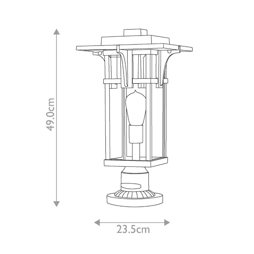 Hinkley - Udendørslampe MANHATTAN 1xE27/100W/230V IP44 sort
