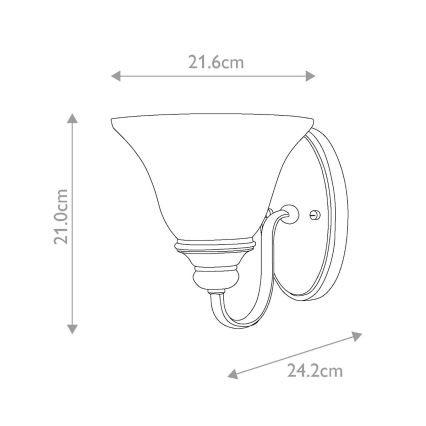 Hinkley - Væglampe CELLO 1xE27/60W/230V