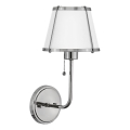 Hinkley - Væglampe CLARKE 1xE27/40W/230V skinnende krom/hvid