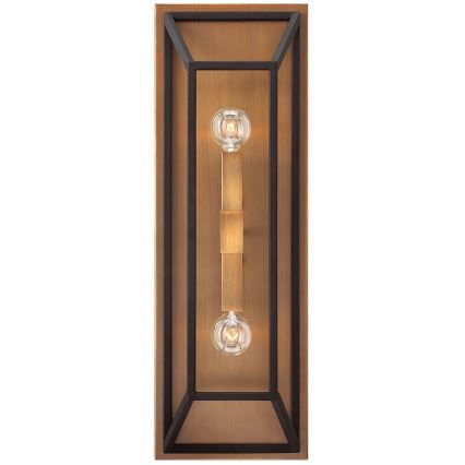 Hinkley - Væglampe FU LIGHTON 2xE14/60W/230V brun/sort