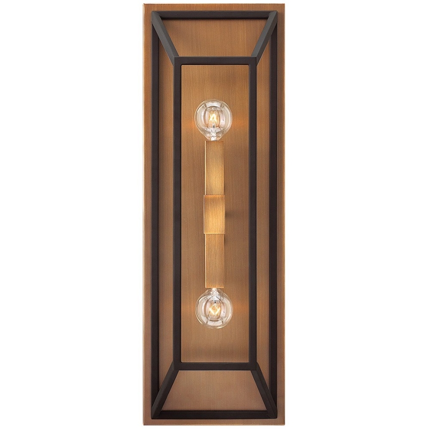 Hinkley - Væglampe FU LIGHTON 2xE14/60W/230V brun/sort