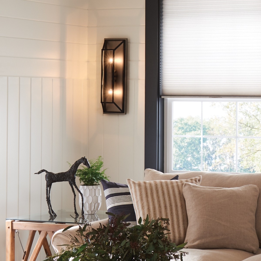 Hinkley - Væglampe FU LIGHTON 2xE14/60W/230V brun/sort