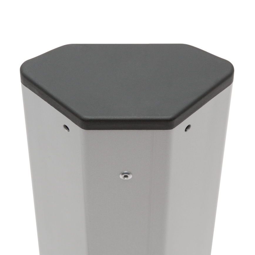 Hjørne stikkolonne 4x230V + 2xUSB-A sort/sølv