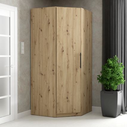 Hjørnegarderobeskab MARO 94x213 cm, artisan-eg