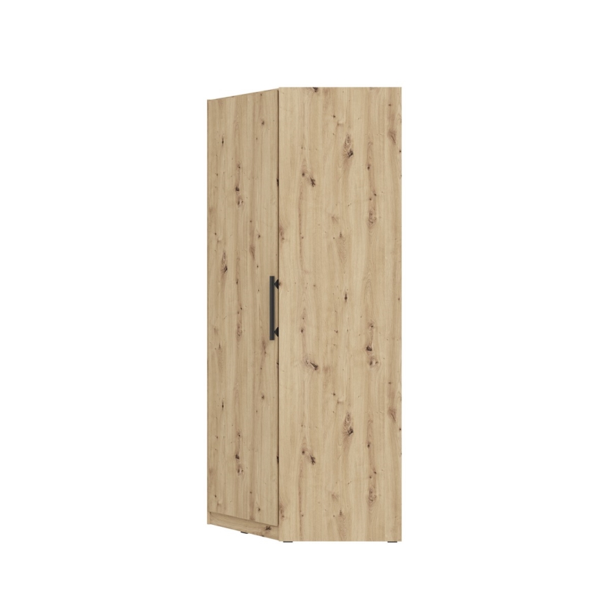 Hjørnegarderobeskab MARO 94x213 cm, artisan-eg