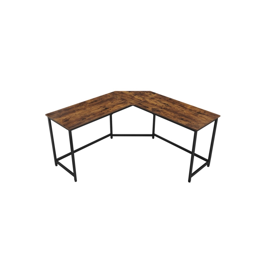 Hjørneskrivebord SOLEA brun/sort