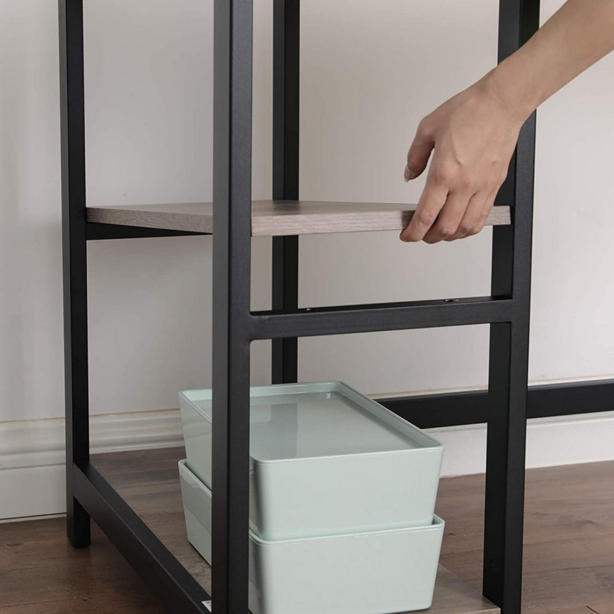 Hjørneskrivebord SOLEA brun/sort