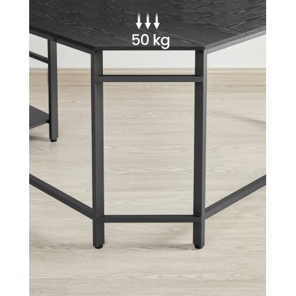 Hjørneskrivebord SOLEA sort