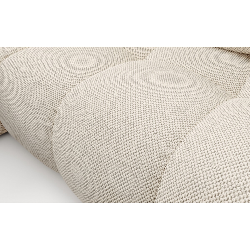 Udbetragelig hjørnesofa med opbevaringsplads i L-form ALMADA venstrevendt lys beige