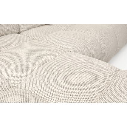 Udbetragelig hjørnesofa med opbevaringsplads i L-form ALMADA venstrevendt lys beige