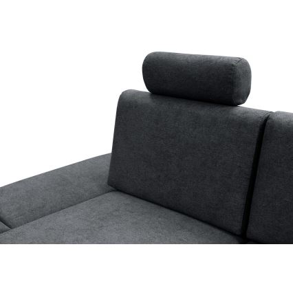 Udbøjelig hjørnesofa med opbevaring i L-form AVESTA venstre antracit