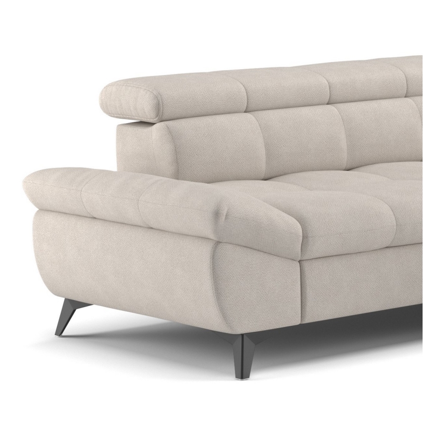 Hjørnesofa med chaiselong i L-form MARANO højre beige