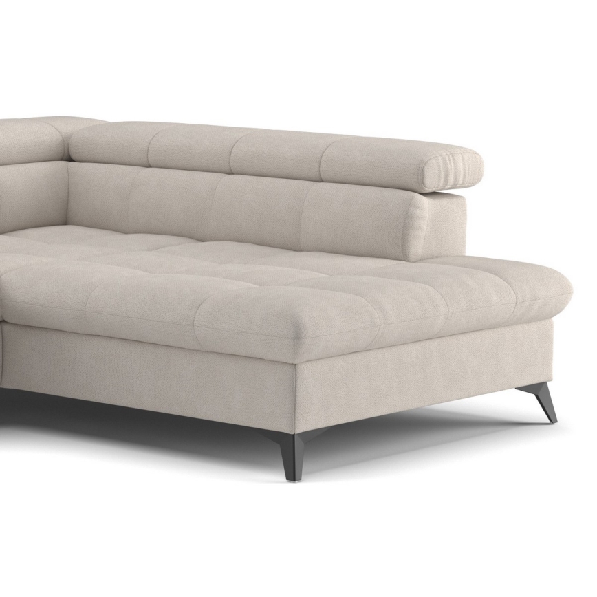 Hjørnesofa med chaiselong i L-form MARANO højre beige