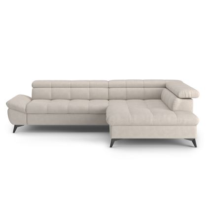 Hjørnesofa med chaiselong i L-form MARANO højre beige