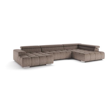 Hjørnesofa i U-form TROPEA højre beige