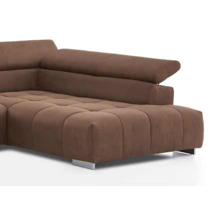 Hjørnesofa i U-form TROPEA højre brun