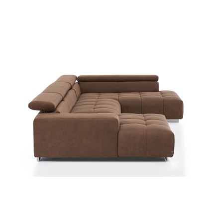 Hjørnesofa i U-form TROPEA højre brun