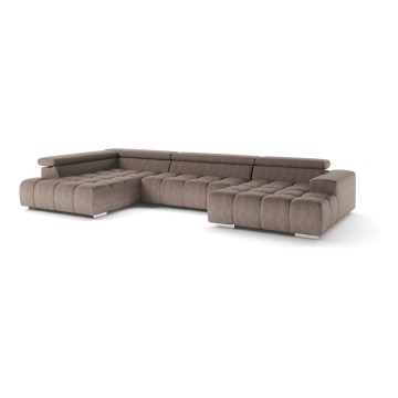 Hjørnesofa i U-form TROPEA venstre beige