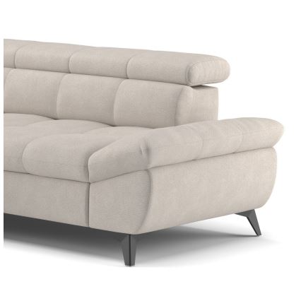 Udsnappelig hjørnesofa i L-form MARANO venstrevendt beige