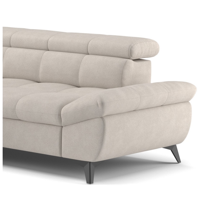 Udsnappelig hjørnesofa i L-form MARANO venstrevendt beige