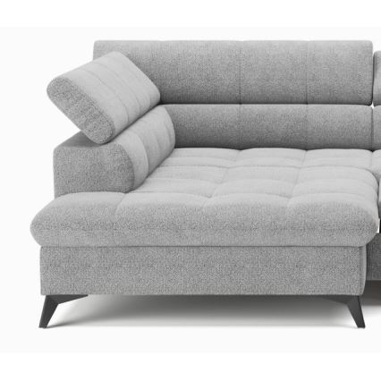 Sovesofa i L-form MARANO med venstrevendt hjørne, grå