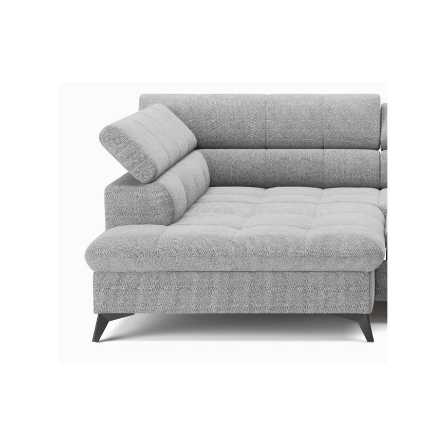 Sovesofa i L-form MARANO med venstrevendt hjørne, grå