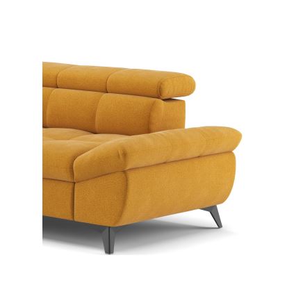 Udtrækkelig hjørnesofa i L-form MARANO venstrevendt orange