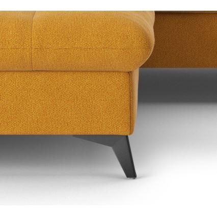 Udtrækkelig hjørnesofa i L-form MARANO venstrevendt orange