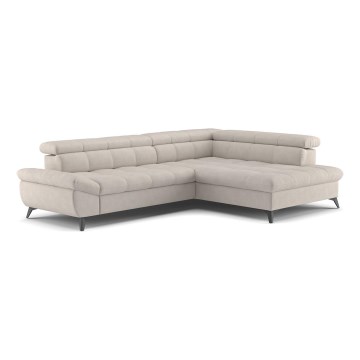 Hjørnesofa med chaiselong i L-form MARANO højre beige