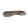 Hjørnesofa med nakkestøtter i U-form TROPEA højre beige