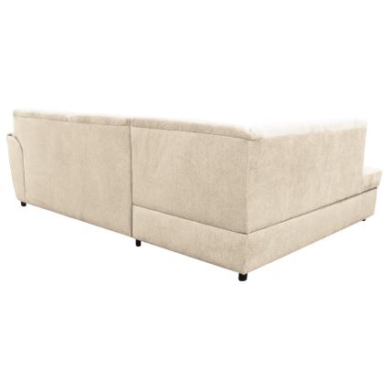 Sammenklappelig hjørnesofa med opbevaringsplads i L-form SERPA venstrevendt beige