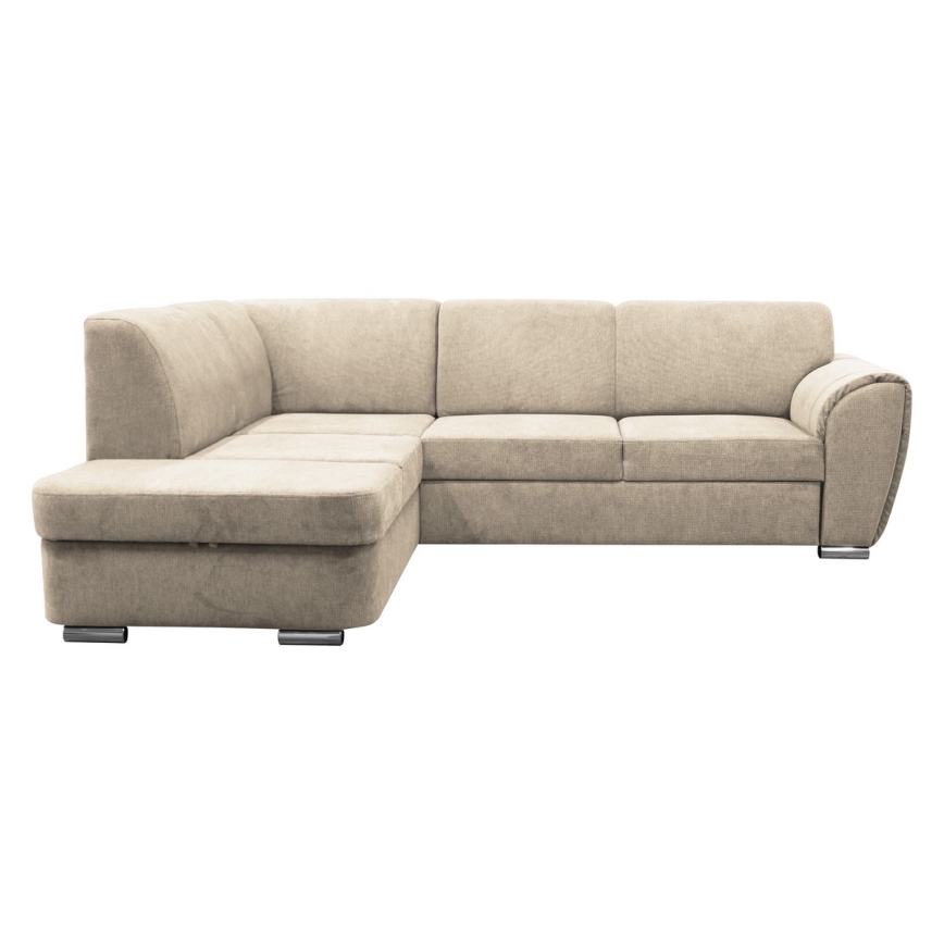 Sammenklappelig hjørnesofa med opbevaringsplads i L-form SERPA venstrevendt beige
