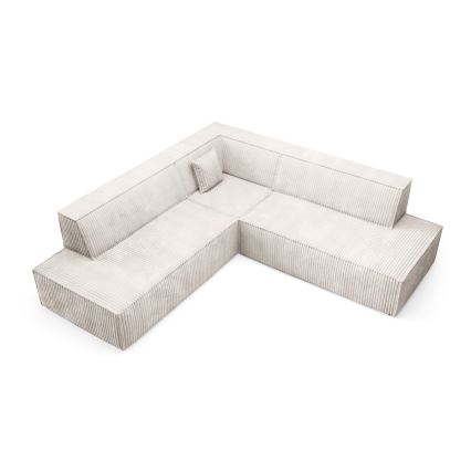 Hjørnesofa med chaiselong og opbevaringsplads i L-form TERAMO højre beige