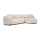 Hjørnesofa med sovefunktion og opbevaring, L-formet OLBIA højrevendt beige