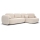 Hjørnesofa med sovefunktion og opbevaringsplads i L-form OLBIA højre beige