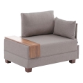 Hjørnestol TULA, beige, højrevendt