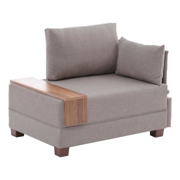 Hjørnestol TULA, beige, højrevendt